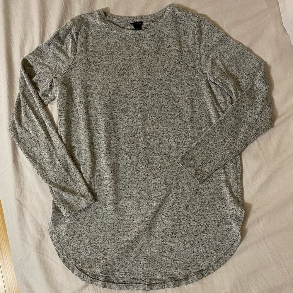 Ann Taylor L/S Top, Gray, Size S